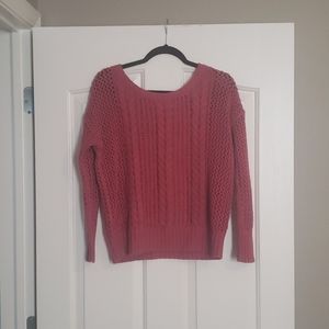 Dark pink stitched sweater